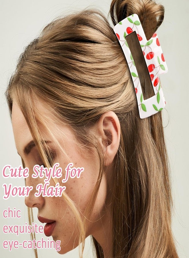 Vovii 2Pcs Cherry Claw Clips for Women, Cute Unique Fruit Hair Clips for Cherry-Themed Gifts Hair Accessories (Pink, White) - Image 5